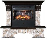 Электрокамин Glenrich Бостон Арбат/Венге с очагом Samba 3D